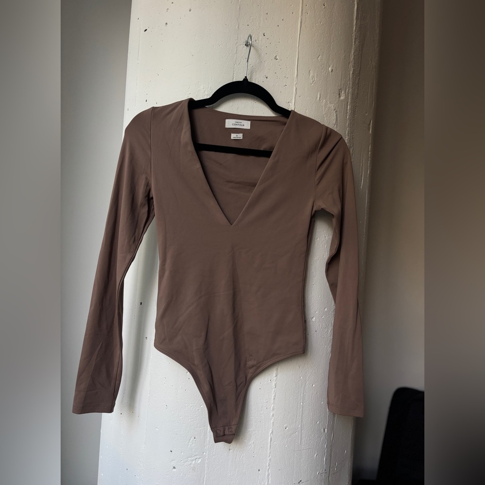 Babaton Contour Brown Long Sleeve Bodysuit